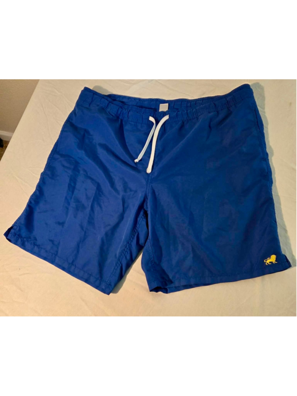 Old Navy Men’s Classic Swim Trunks Embroidered Lion Royal Blue Tango Size XL W-1